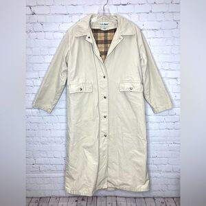 L.L. Bean Cream Trench Coat
